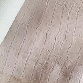Mystery exclusives crocodile embossed off white leather